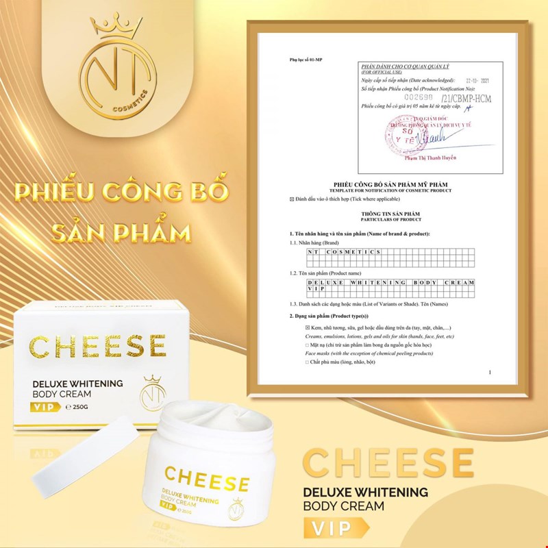Kem Body Cheese Phô Mai Deluxe Whitening