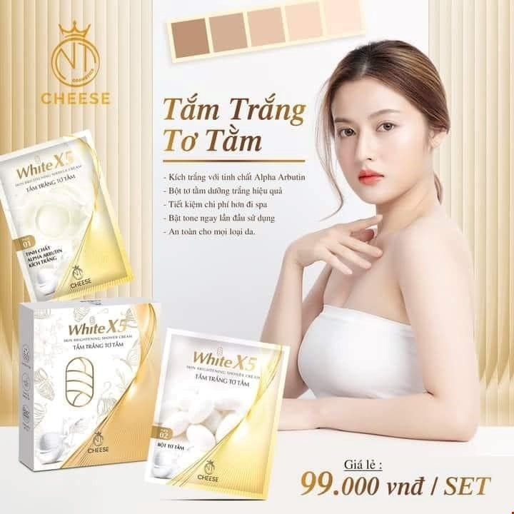 Tắm Trắng Tơ Tầm White X5 Cheese